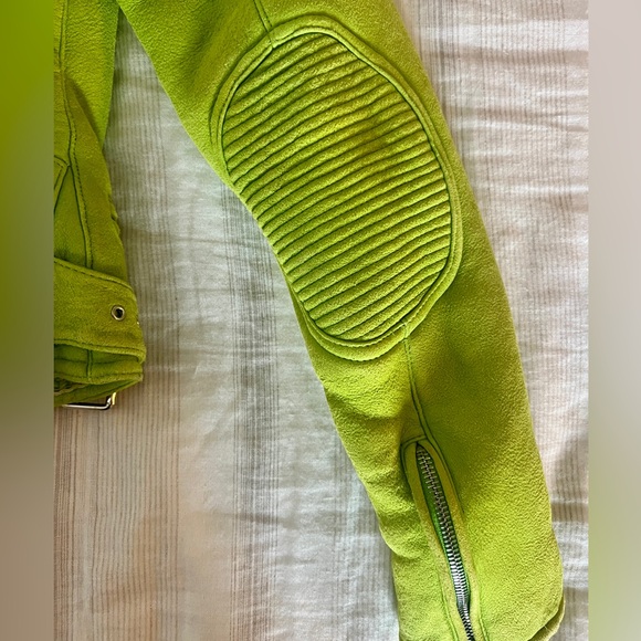 Ralph Lauren Purple Label lime Green Shearling Jacket. Size 4. - Picture 11 of 16